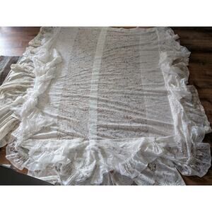Bridal ruffled bedspread 58 x76 drop 13-16 double full
